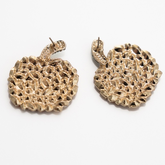 Halloween Jack O Lantern Rhinestone Earrings. New! - Picture 4 of 5